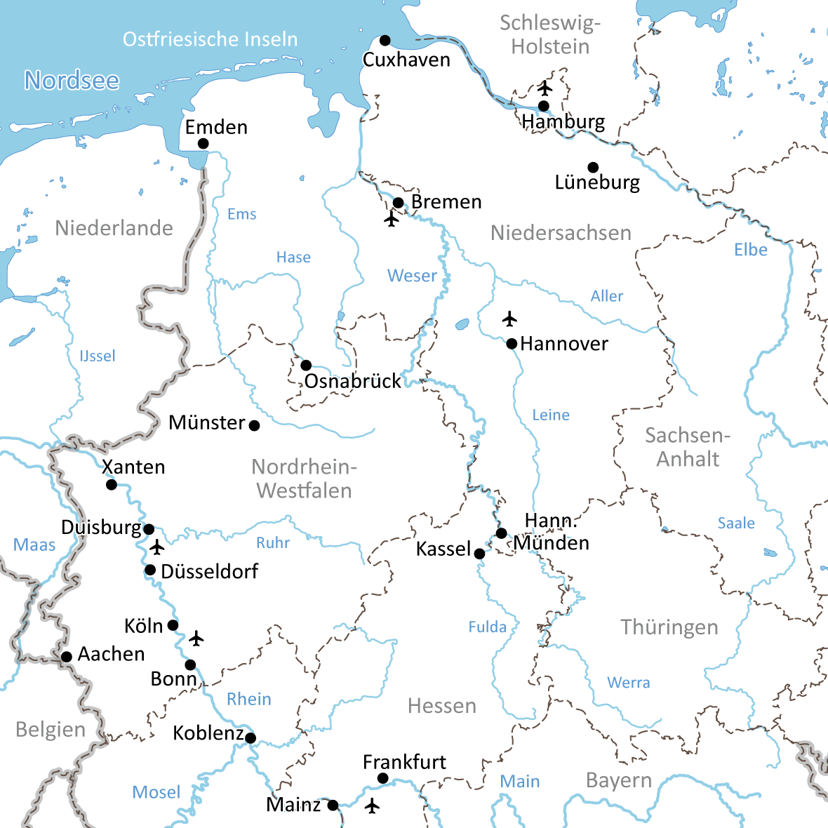 Cycling holidays in Lower Saxony and North-Rhine Westphalia