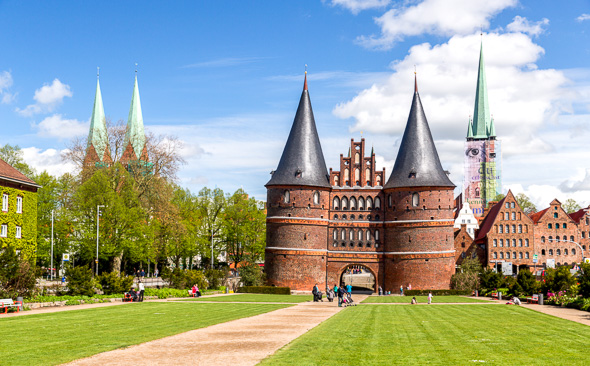 The Holsten Gate in Lübeck
