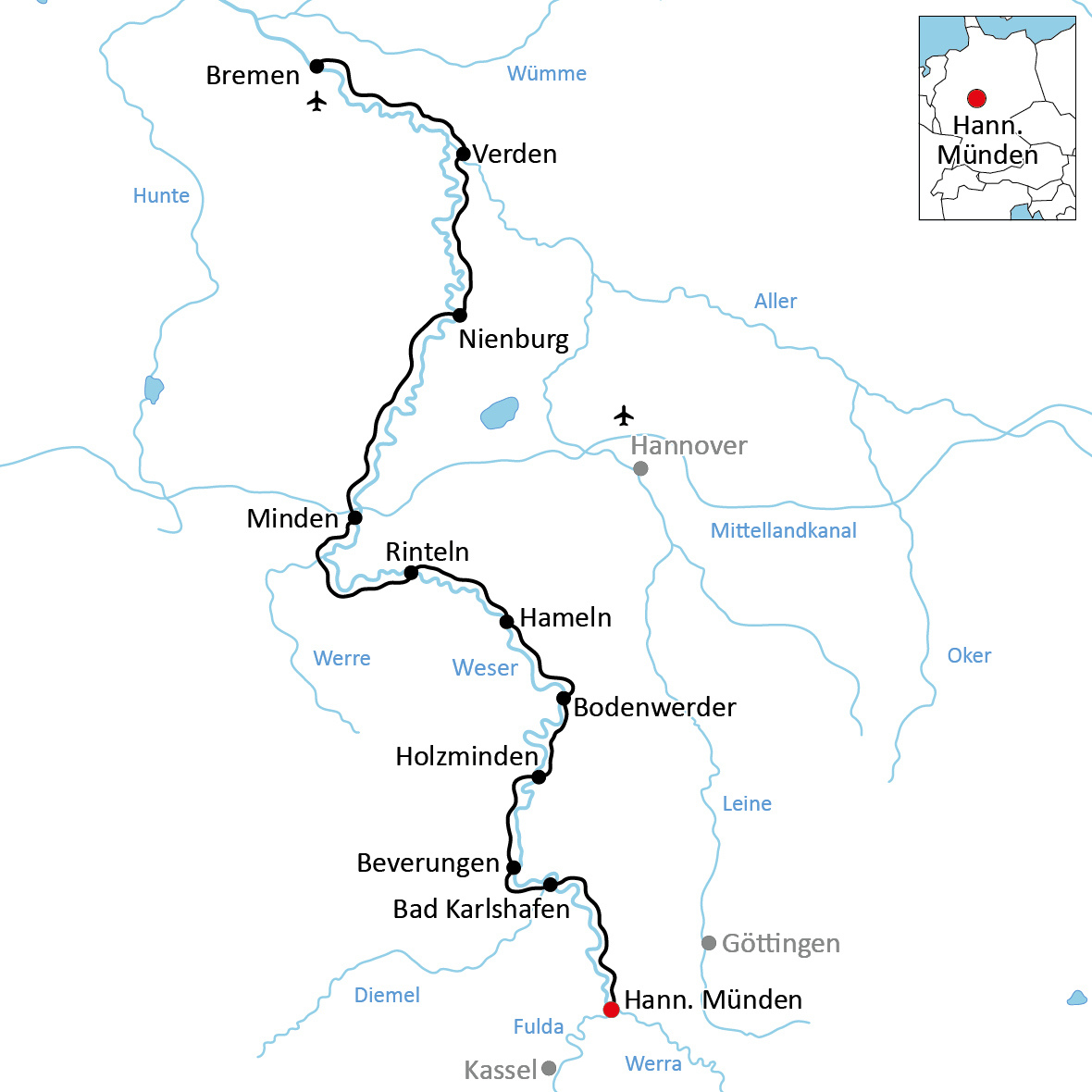 The Weser Cycle Path