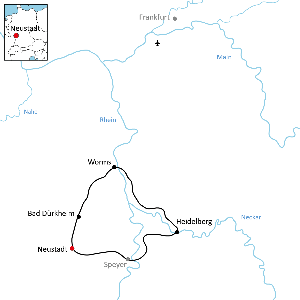 Bike Tour along the German Wine Route with Stop in Heidelberg