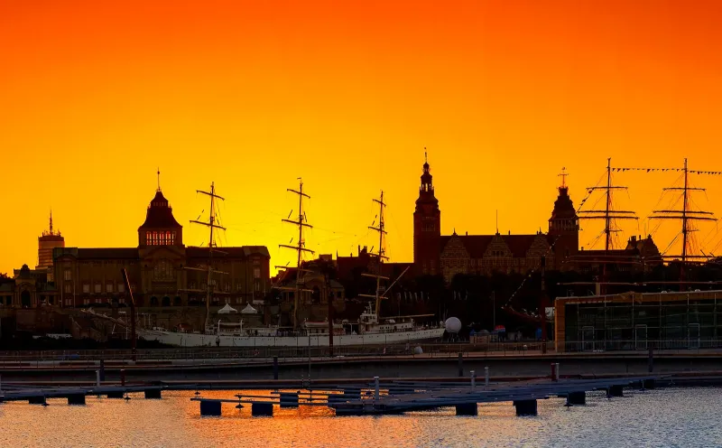 Evening mood in Szczecin