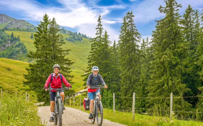 Cyclist near Oberstaufen