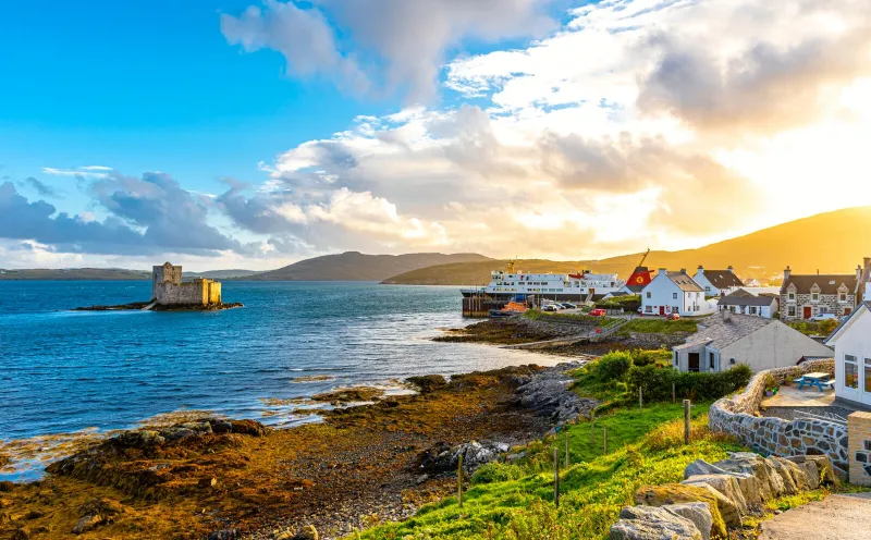 View of Kisimul Castle in Castlebay