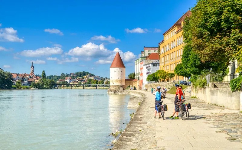 Passau waterfront promenade