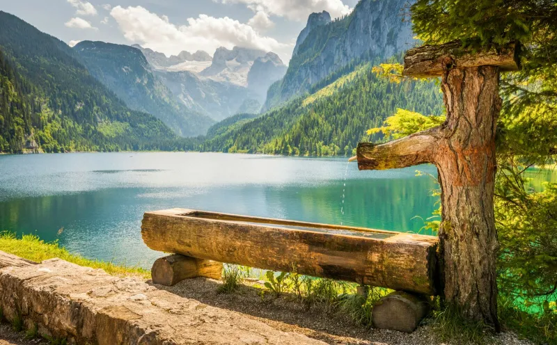 A drinking trough at Lake Gosau
