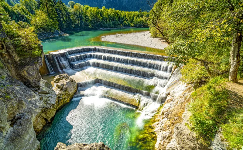 The Lech Falls in Füssen