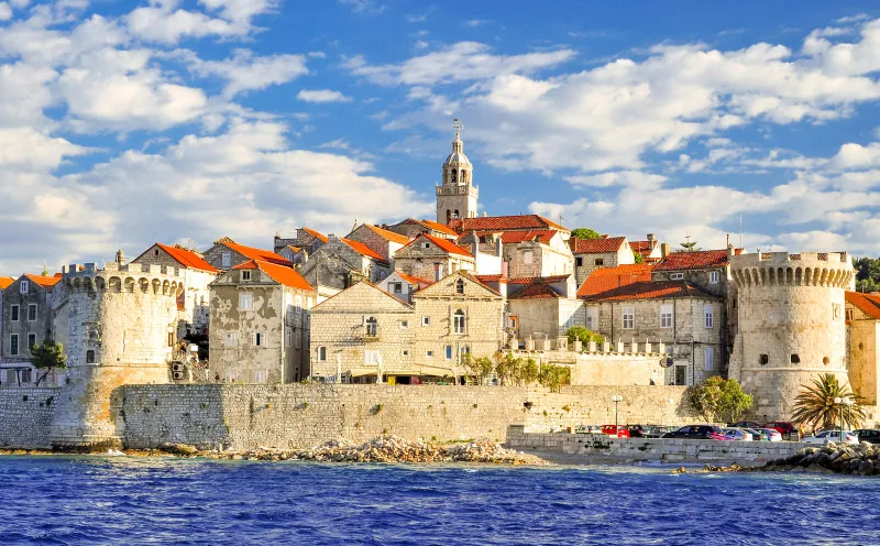 The old town centre of Korcula