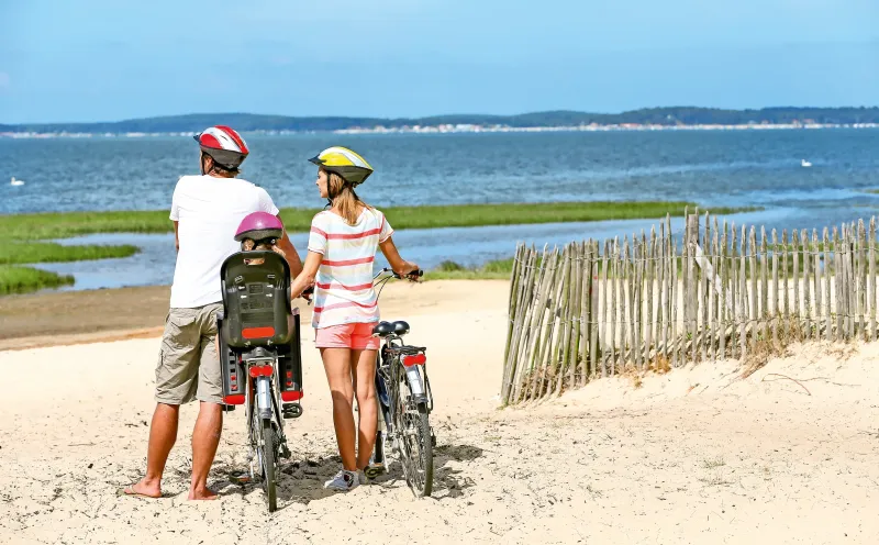 Family on the beach at the Baltic Sea