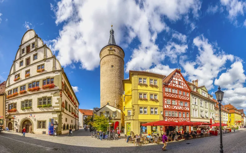 Market tower and town hall in Kitzingen