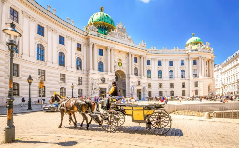 Fiaker in front of the Hofburg