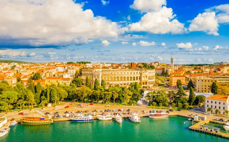 View of the Pula Arena