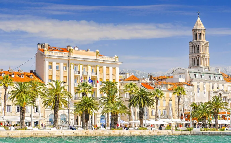 The promenade in Split