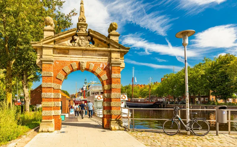The harbor gate in Emden