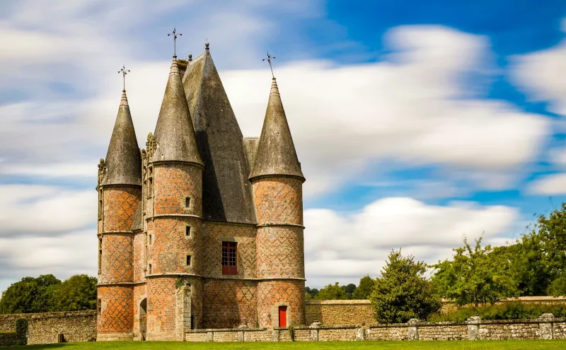 Carrouges moated castle