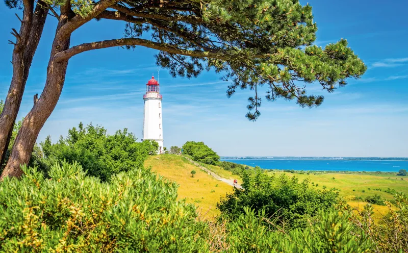 Dornbusch lighthouse on the island of Hiddensee