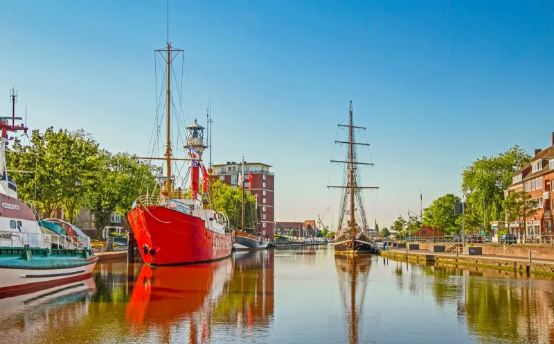 The port in Emden