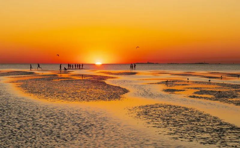 Sunset in the Wadden Sea