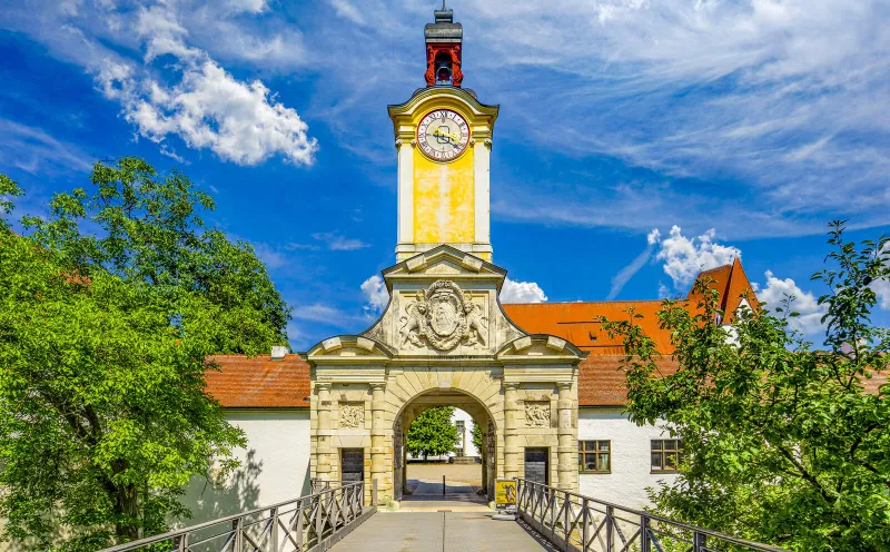 Baroque clock tower in Ingolstadt