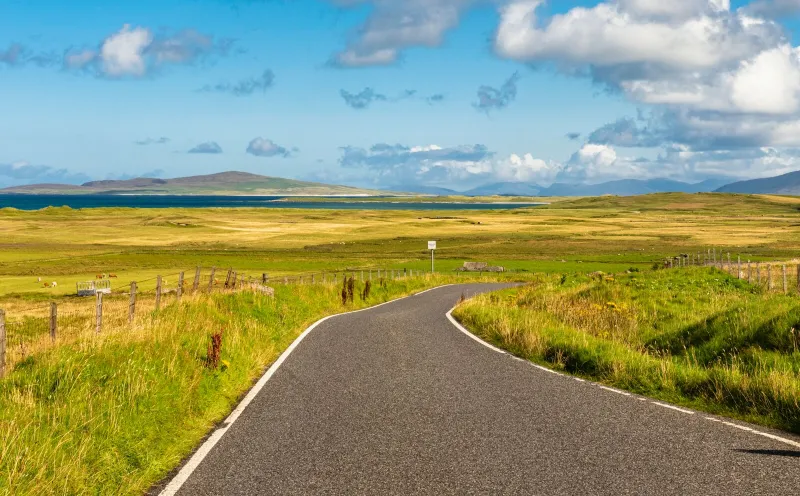 Shortly before the ferry on North Uist