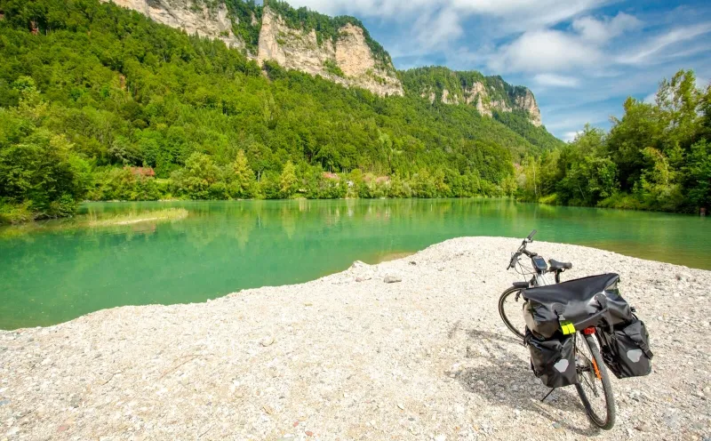 Bicycle on the bank of the Drava