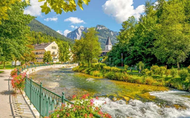 Traun river in Bad Aussee
