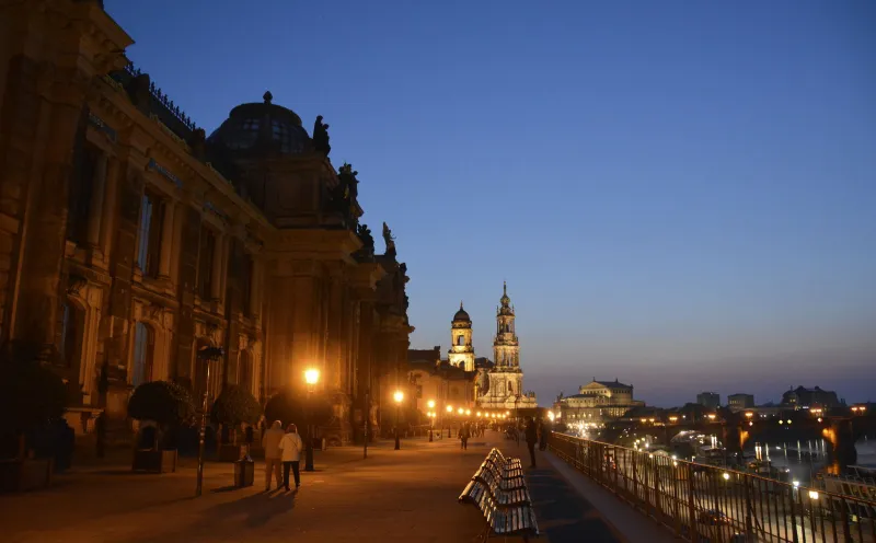 Dresden's old town by night