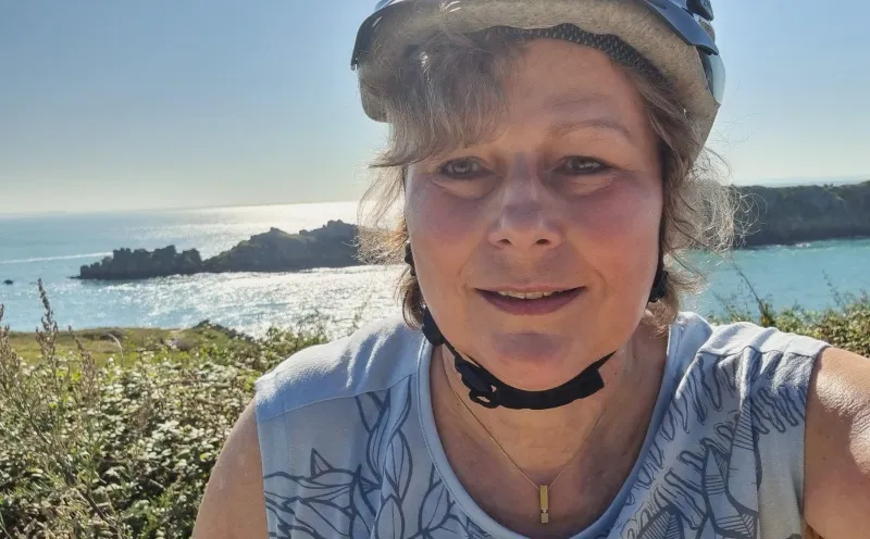Regine at the pointe du grouin