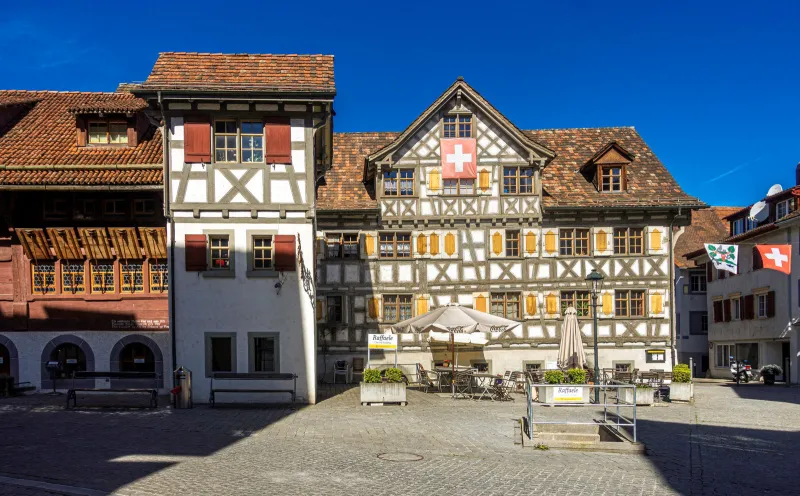 Half-timbered houses in Arbon