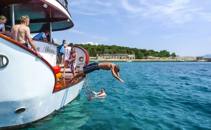 Swimming break in the Kvarner Bay