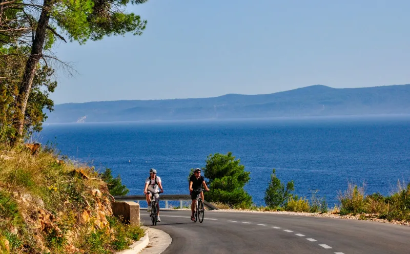 Cyclists in Dalmatia
