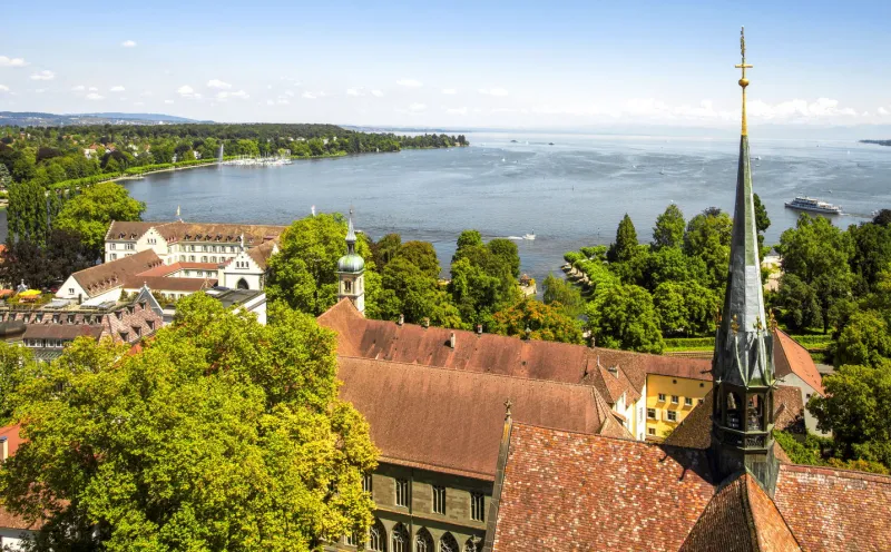 Constance, lake, cathedral, from above