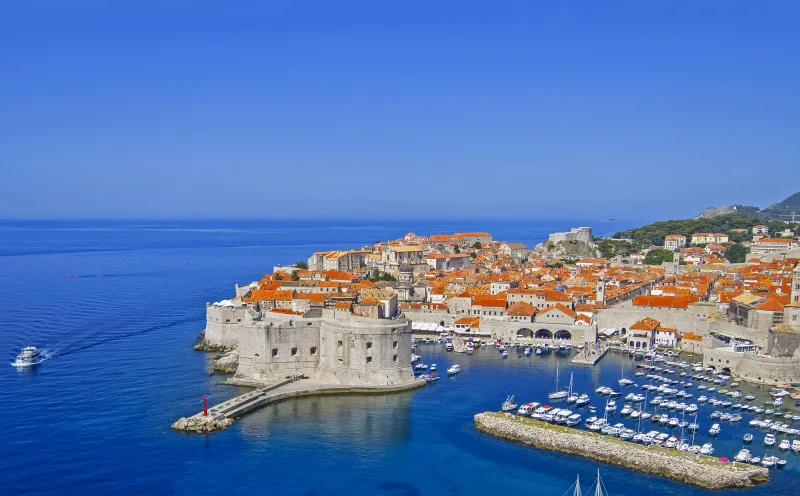 View of the port of Dubrovnik