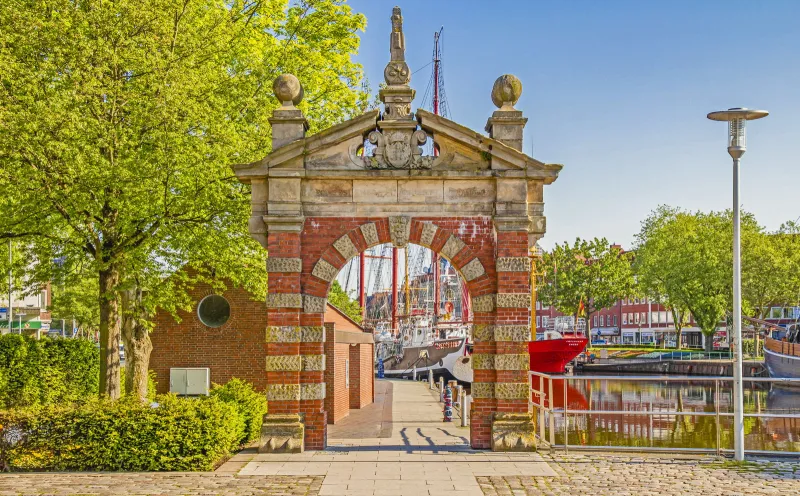 Harbor gate in Emden