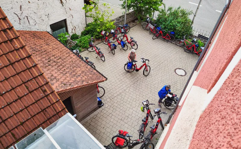 Start of the cycling tour