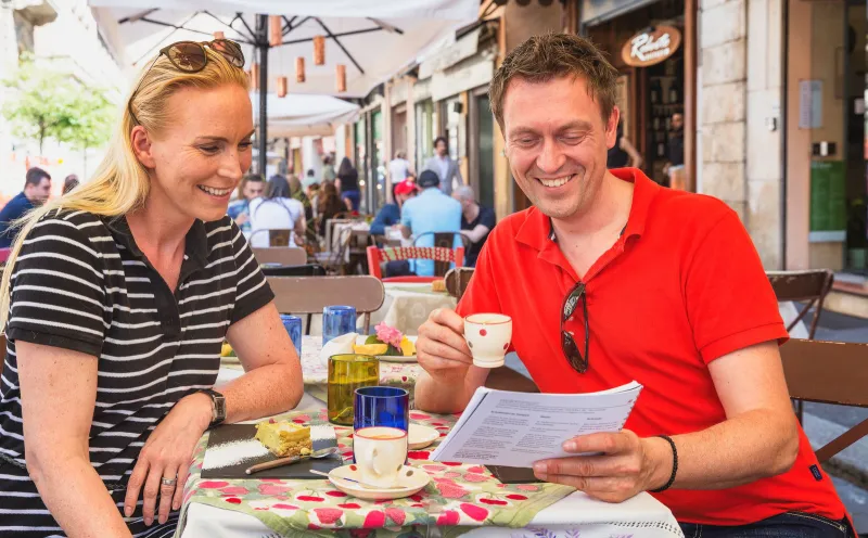 Freiburg, travel documents, cyclists
