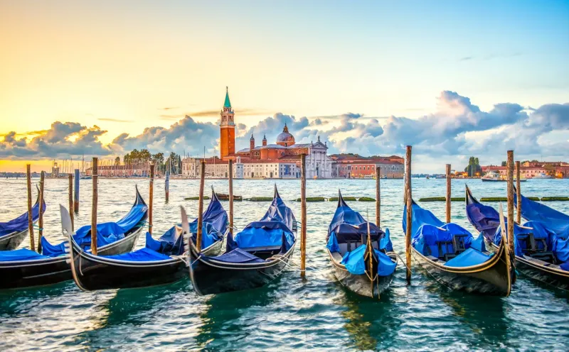 Gondolas in Venice