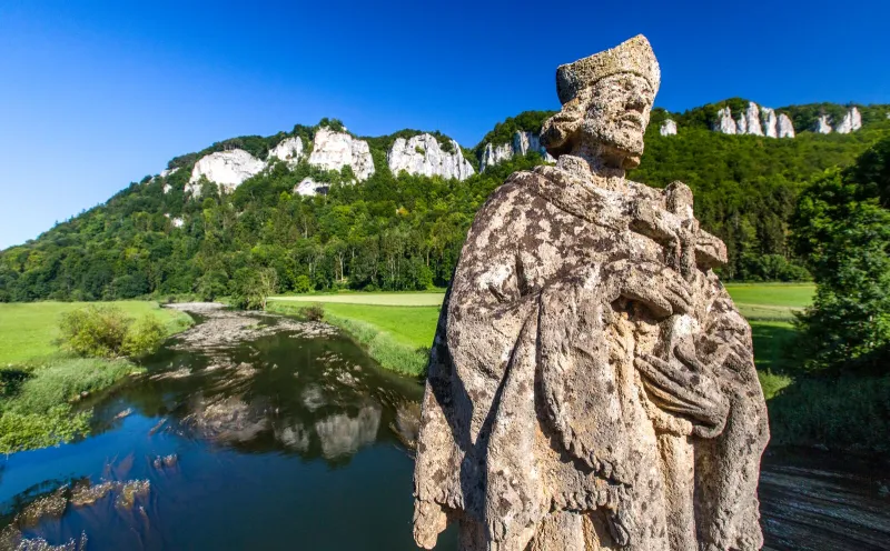 St. Nepomuk on the Danube bridge near Hausen im Tal