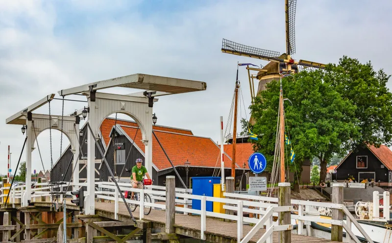 Wooden bridge in Harderwijk