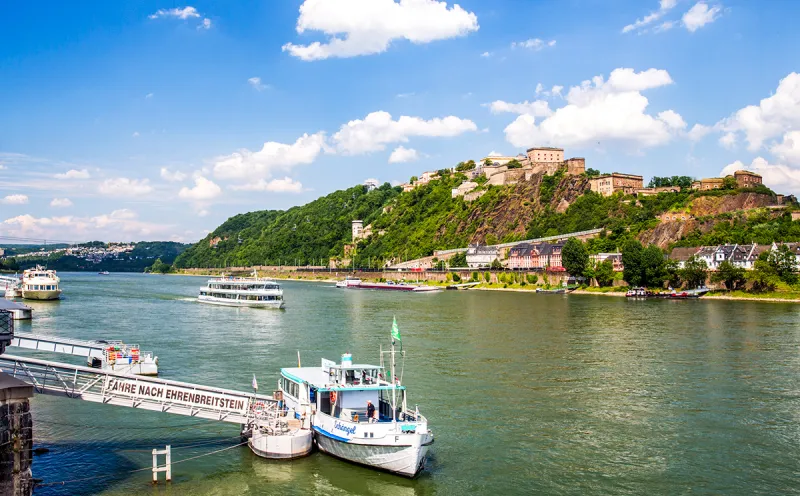 The Ehrenbreitstein Fortress in Koblenz