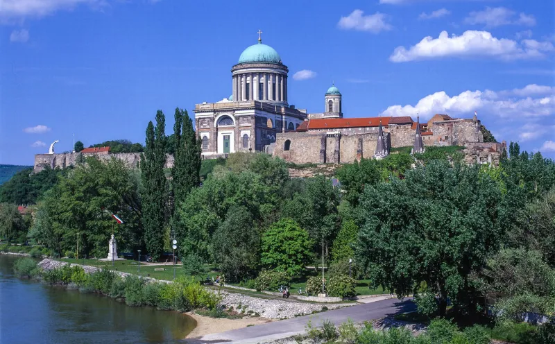 Esztergom Basilica at the Danube in Hungary