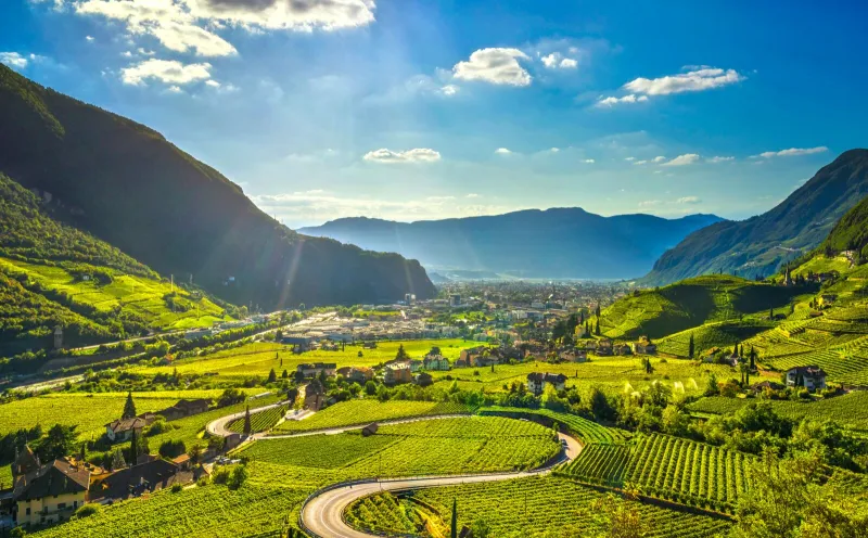 Landscape in front of Bolzano