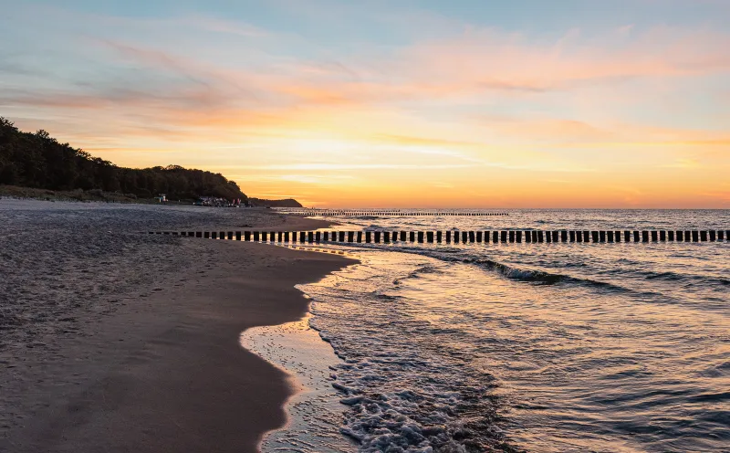 Beach, Usedom, sunset