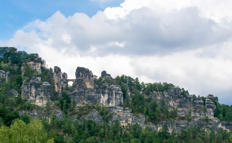  Bastei bridge in the Elbe Sandstone Mountains