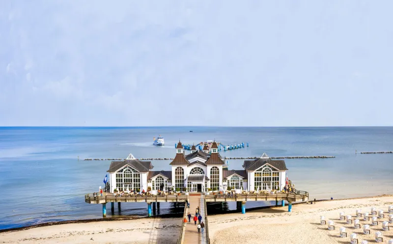 pier, beach, Sellin