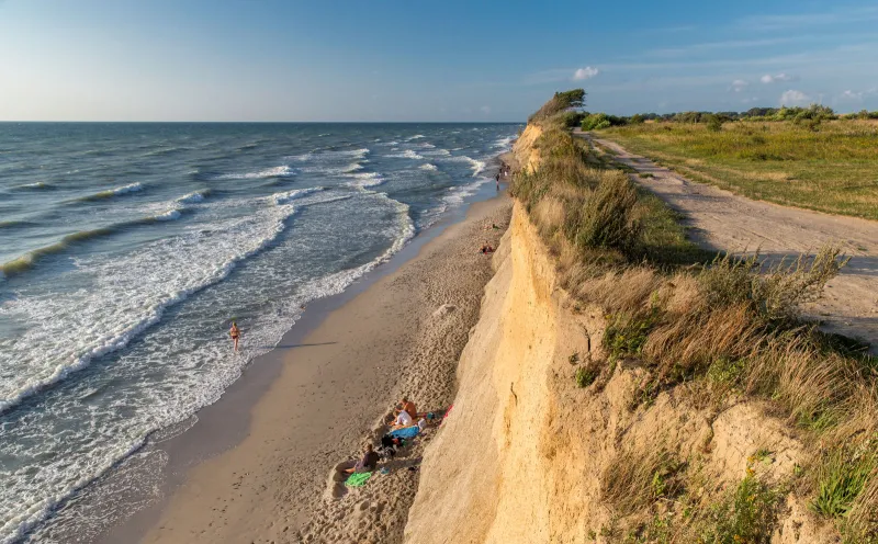 Baltic Sea cycle path, beach, bike path, Prerow