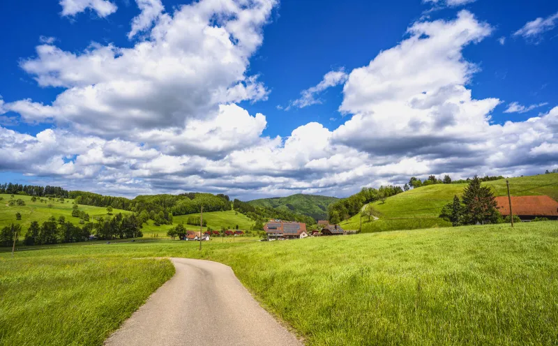 On the cycle path near Steinach 