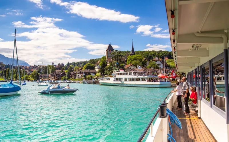 Boat trip on Lake Thun near Spiez