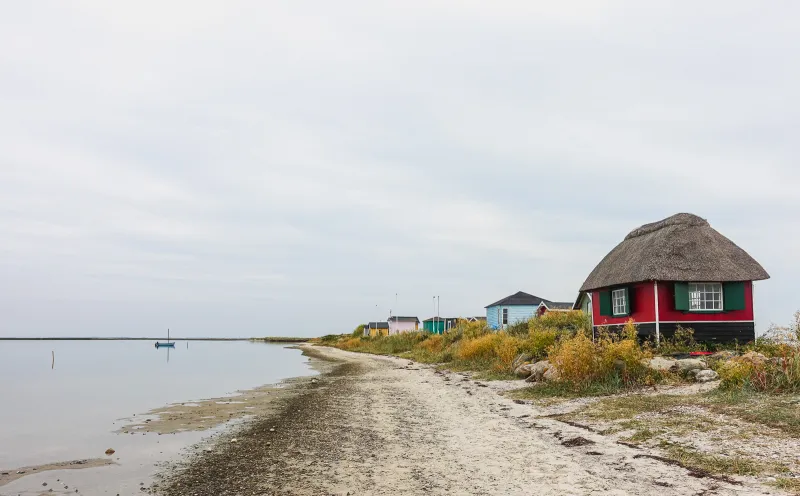 Beach houses on the island of Aero