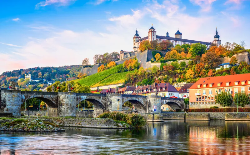 Würzburg, Marienfestung, Old Main Bridge, Main