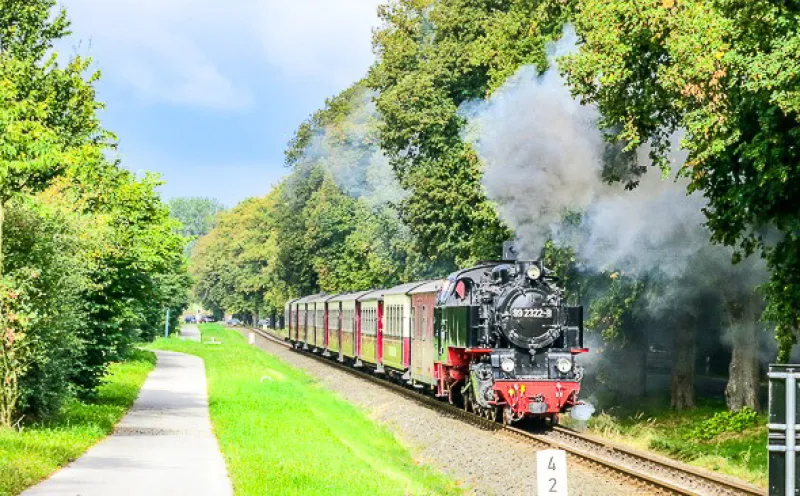 The historic Molli narrow-gauge railroad